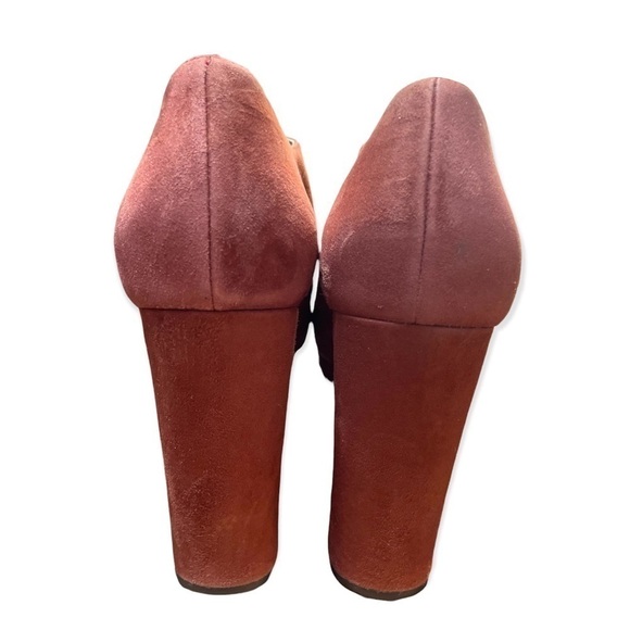 Michael Michael Kors Suede and Leather Thick Heel Pumps Size 8 - Picture 4 of 8